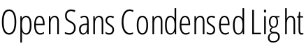 Open Sans Condensed Light字体预览图