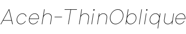 Aceh-ThinOblique预览字体图片