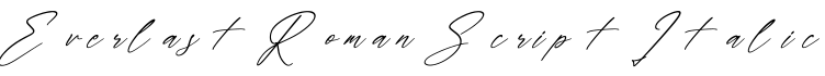 Everlast Roman Script Italic字体预览