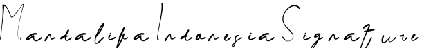 Mandalika Indonesia Signature字体预览图