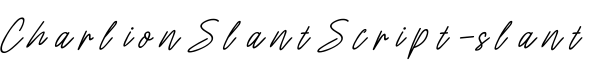 CharlionSlantScript-slant字体预览