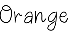 Orange预览字体图片