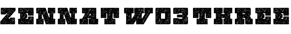 Zennat W03 Three字体预览图