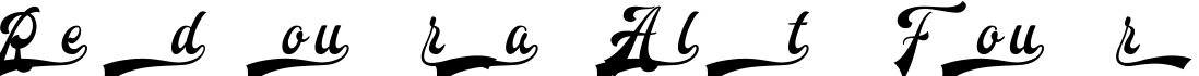 RedouraAltFour字体预览