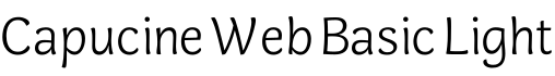 Capucine Web Basic Light字体预览图