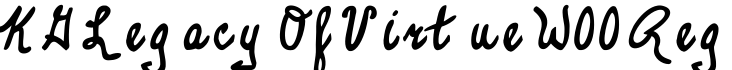 KG Legacy Of Virtue W00 Reg字体预览图