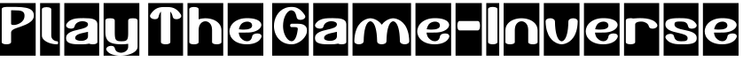 Play The Game-Inverse字体预览图