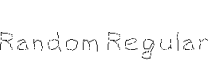 Random Regular字体预览
