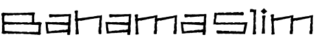 Bahama Slim预览字体图片