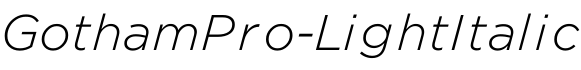 GothamPro-LightItalic字体预览