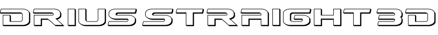 Drius Straight 3D字体预览图