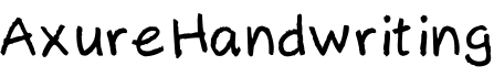 AxureHandwriting字体预览图
