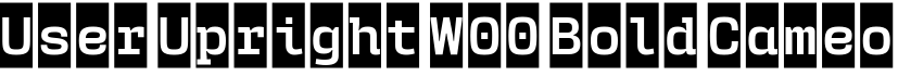 User Upright W00 Bold Cameo字体预览图
