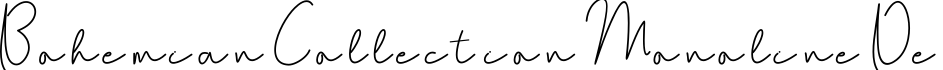 Bohemian Collection Monoline De字体预览图