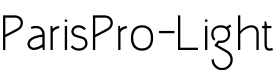 ParisPro-Light字体预览图
