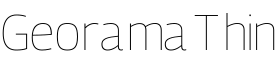 Georama Thin字体预览