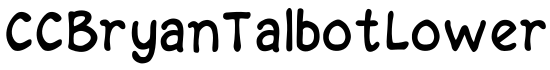☞CCBryanTalbotLower字体预览图