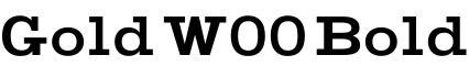Gold W00 Bold字体预览图