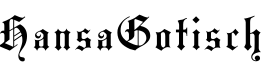 HansaGotisch字体预览
