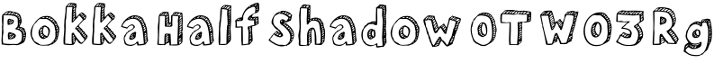 Bokka Half Shadow OT W03 Rg字体预览图