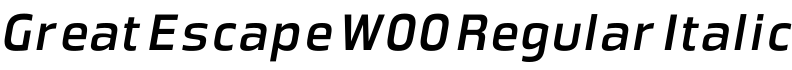 Great Escape W00 Regular Italic字体预览图