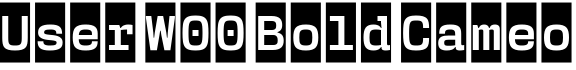 User W00 Bold Cameo字体预览图
