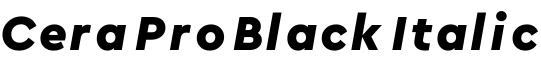 Cera Pro Black Italic字体预览