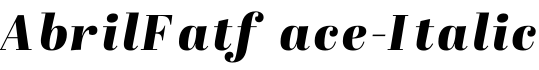 AbrilFatface-Italic字体预览图