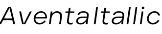 Aventa Itallic字体预览图