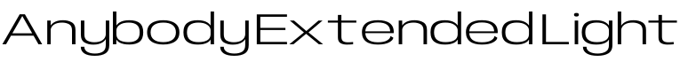 Anybody Extended Light字体预览图