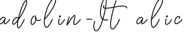 adolin-Italic字体预览图