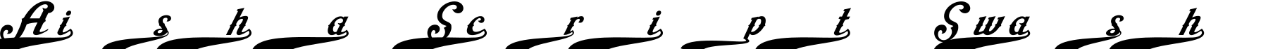 AishaScriptSwash字体预览图