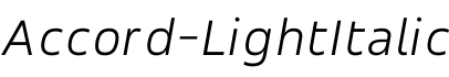 Accord-LightItalic字体预览