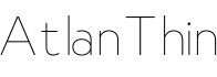 Atlan Thin字体预览