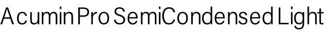 Acumin Pro SemiCondensed Light字体预览图