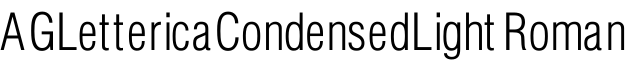 AGLettericaCondensedLight Roman字体预览图