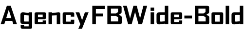 AgencyFBWide-Bold字体预览