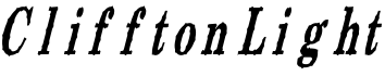 Cliffton Light字体预览图