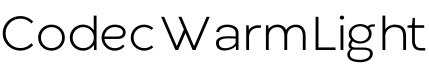 Codec Warm Light字体预览