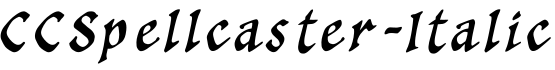 CCSpellcaster-Italic字体预览