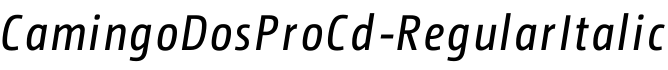 CamingoDosProCd-RegularItalic字体预览