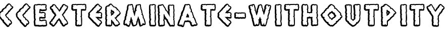 CCExterminate-WithoutPity字体预览
