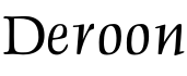 Deroon字体预览图