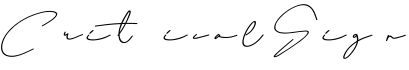 Critical Sign字体预览图