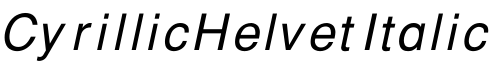 CyrillicHelvet Italic预览字体图片