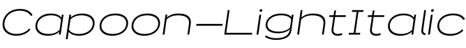 Capoon-LightItalic字体预览