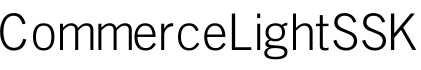 CommerceLightSSK字体预览图
