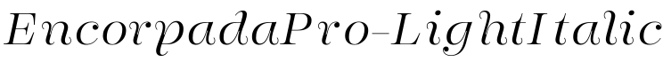 ☞EncorpadaPro-LightItalic字体预览图