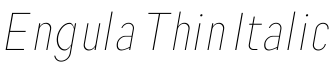 Engula Thin Italic字体预览