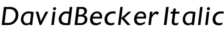DavidBecker Italic字体预览